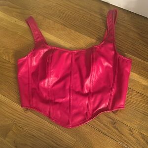 Large Sincerely Jules Pink Corset Crop Top